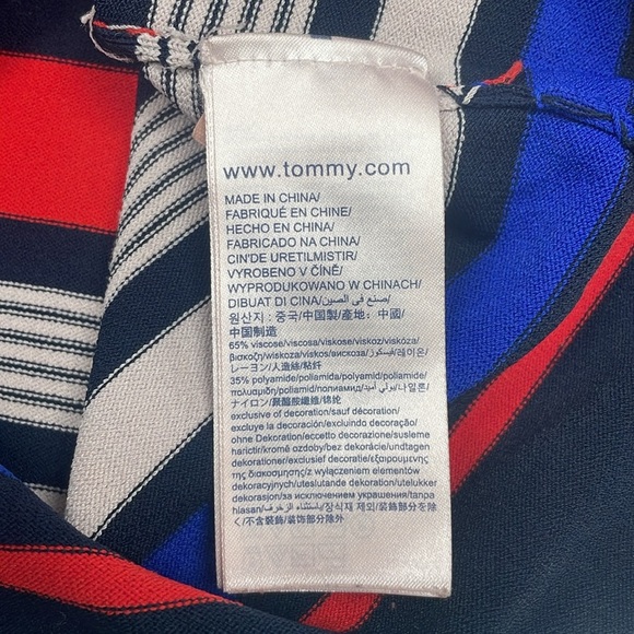 Tommy Hilfiger x Gigi Hadid Striped Cut-Out Knit Pullover Sweater Blue Small - Picture 9 of 10